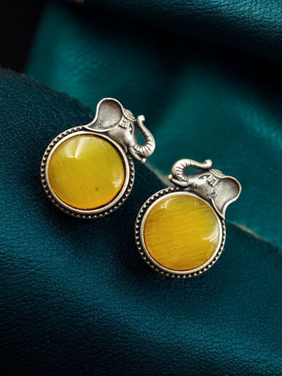 Elephant Stud Earrings - Silver Look alike Best Monalisa Jewellery