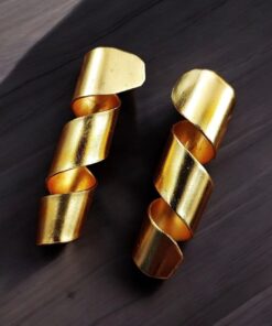Gold Plated Spiral Contemparary Earrings | Adorable Party-Wear Jewelry