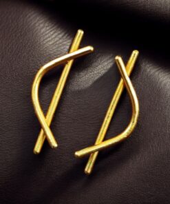 Antique Gold-Plated Stud Earrings ? Classy and Perfect for Every Look