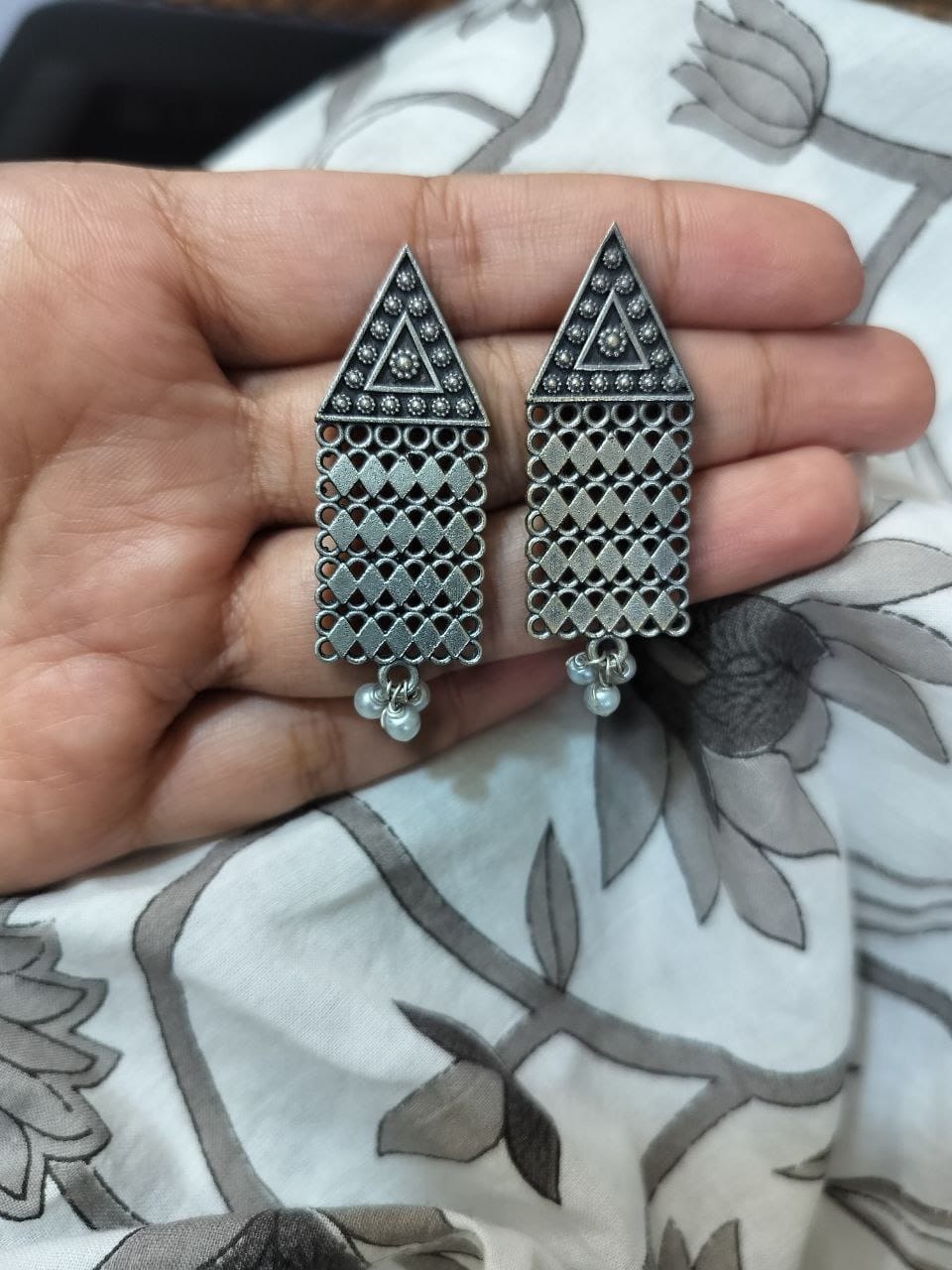 Brass Triangle Stud Earrings ? Perfectly Elegant for Best Occasion - Image 2