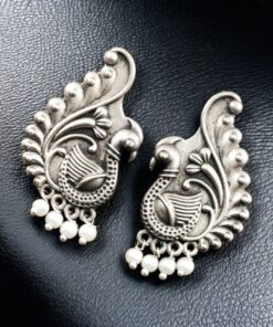 Admire Your Style with Perfect Brass Peacock Stud Earrings