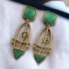 Modern Goldplated Monalisa Stone Earrings ? Best Stylish Western Elegance