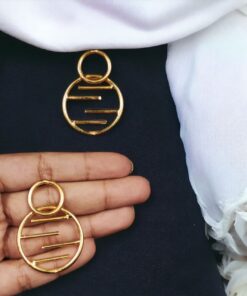 Alternative view of Contemporary Gold-Plated Round Shaped Stud Earrings ? A Perfect Elegant Choice