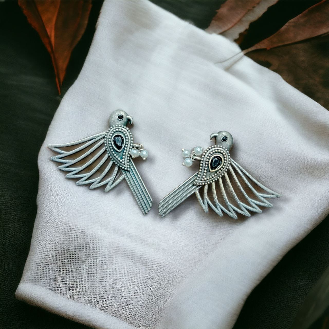 Fashionable Silver Replica Bird Stud Earrings | Perfect for Any Occasion - Image 7
