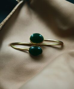 Alternative view of Traditional Ethnic Gold Plated Bangle with Monalisa Stone ? Unique Stylish & Lightweight