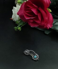 Lord Durga Oxidised Navratri Special Marathi Nath Press Nosepin