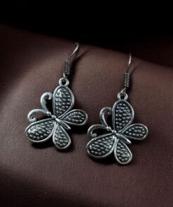 Elegant Butterfly Dangler Earrings | Silver Plated Hook Style Best Jewelry For Girls