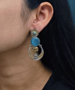 Handmade Two-Tone Earrings | Traditional Ethnic Elephant Dangler Perfect Jewelry for Women
