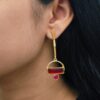 Gold Plated Brass Earrings ? A Beautiful Blend of Contemporary Style and Stone Elegance