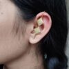 Designer Gold Plated Square Earcuff | Textured Design Amazing Jewelry for Women