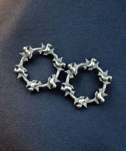 Alternative view of Oxidized Silver Plated Bird Stud Earrings | Ethnic Best Daily Wear Jewelry for Women