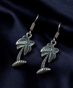 Alternative view of Trendy Tree Design Earrings | German Silver Hook Dangler Perfect for Everyday Wear