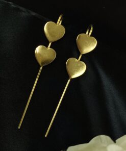 Alternative view of Unique Heart Earcuff | Gold Plated Ethnic & Modern Jewelry for Everyday Wear