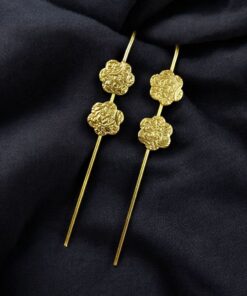 Alternative view of Stylish Gold Plated Floral Design Earcuff | Everyday Best Jewelry For Girls