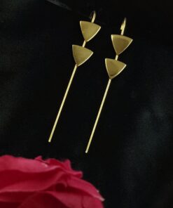 Alternative view of Unique Triangle Earcuff | Gold Plated Ethnic Jewelry for Women & Girls