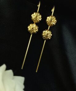 Alternative view of Gold Plated Flower Design Earcuff | Lightweight Daily Wear Best Jewelry for Women