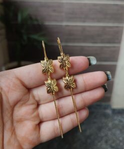 Alternative view of Stylish Gold Plated Flower Earcuff | Perfect Ethnic & Western Look Daily Wear Jewelry