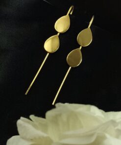 Alternative view of Gold Plated Drop Shape Earcuff | Elegant Ethnic Best Jewelry for Women