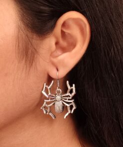 Unique Spider Design Earrings | Oxidized German Silver Hook Dangler Daily Wear Jewelry for Girls