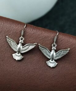 Alternative view of Traditional German Silver Bird Earrings | Hook Style Dangler Best Jewelry for Women