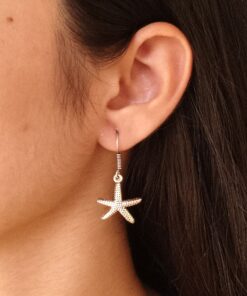 Ethnic Star Fish Hook Earrings | German Silver Dangler Best Jewelry
