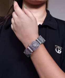 Oxidized Bracelet Square Design | Best Traditional Kada / Bangles For Girls
