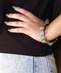 Alternative view of Antique Design Oxidised Bracelets | Free Size Kada / Bangles For Girls