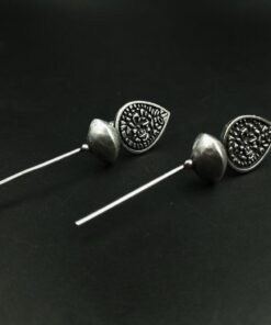 Alternative view of Unique Handcrafted Oxidized Earcuff | Silver Replica Ethnic Style Jewelry