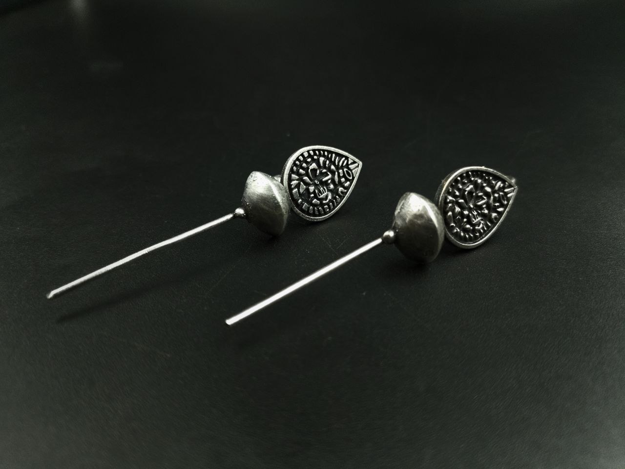 Unique Handcrafted Oxidized Earcuff | Silver Replica Ethnic Style Jewelry - Image 2