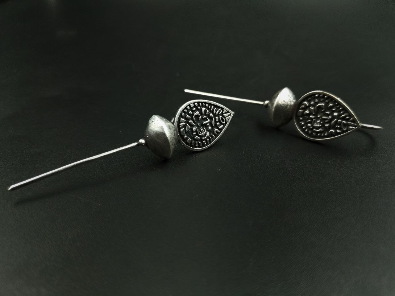 Unique Handcrafted Oxidized Earcuff | Silver Replica Ethnic Style Jewelry - Image 5