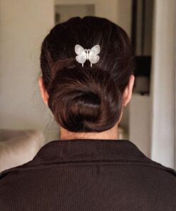 Handcrafted Butterfly Juda Pin | Silver Replica Statement Hair Accessory Premium Jewelry For Women