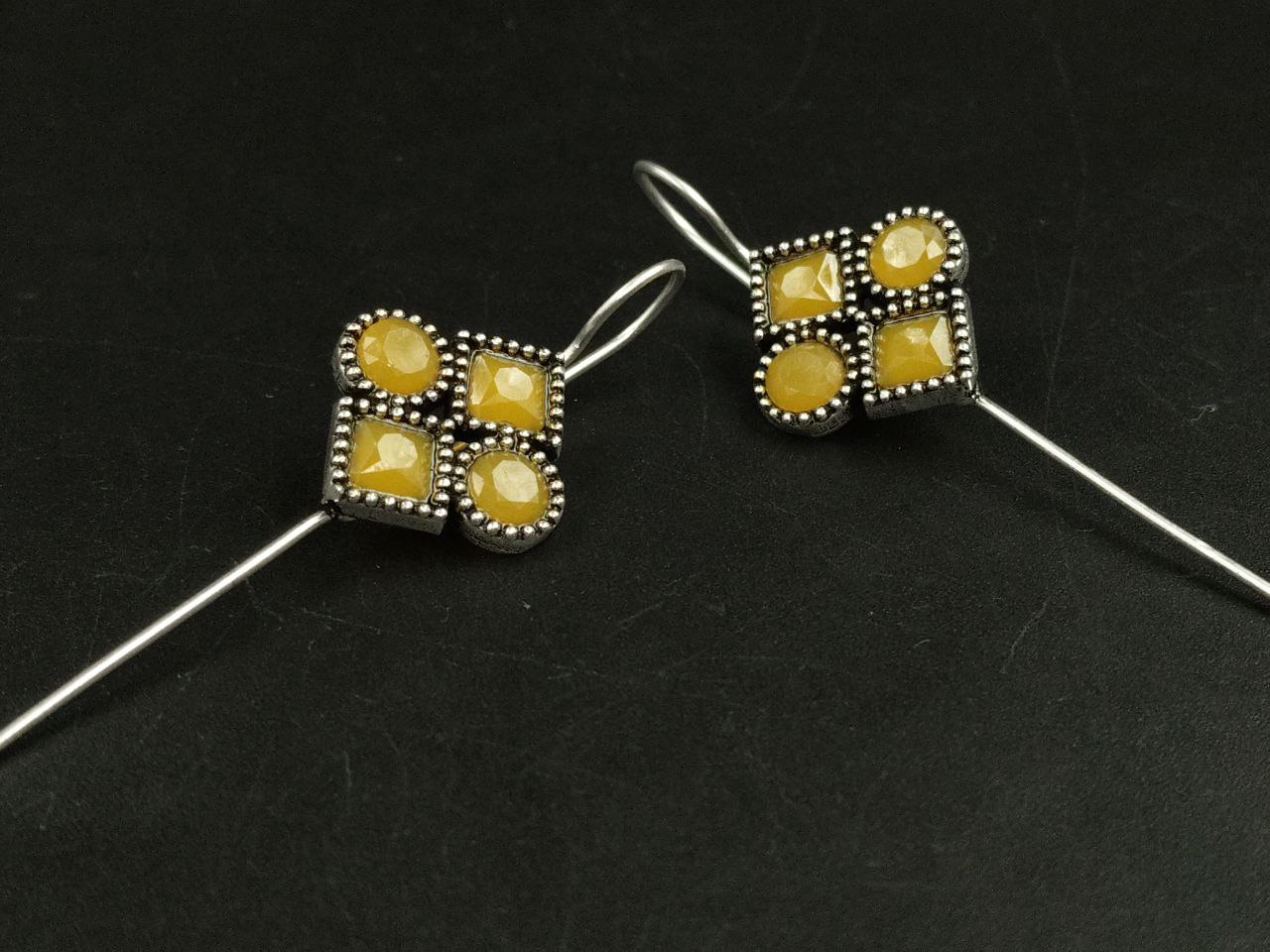 Traditional Stone Earcuff | Oxidized Silver Plated Ethnic Jewelry Best Gift For Her - Image 8