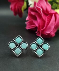 Alternative view of Handcrafted Oxidized Toe Ring | Adjustable Silver Replica Vintage Look Stone Best Jewelry