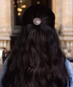 Vintage Look Premium Oxidized Hair Pin | Silver Replica Wedding Jewelry