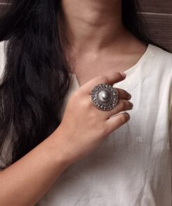 Vintage Astrological Sign Ring | Adjustable Oxidized Silver Replica Best Jewelry For Women