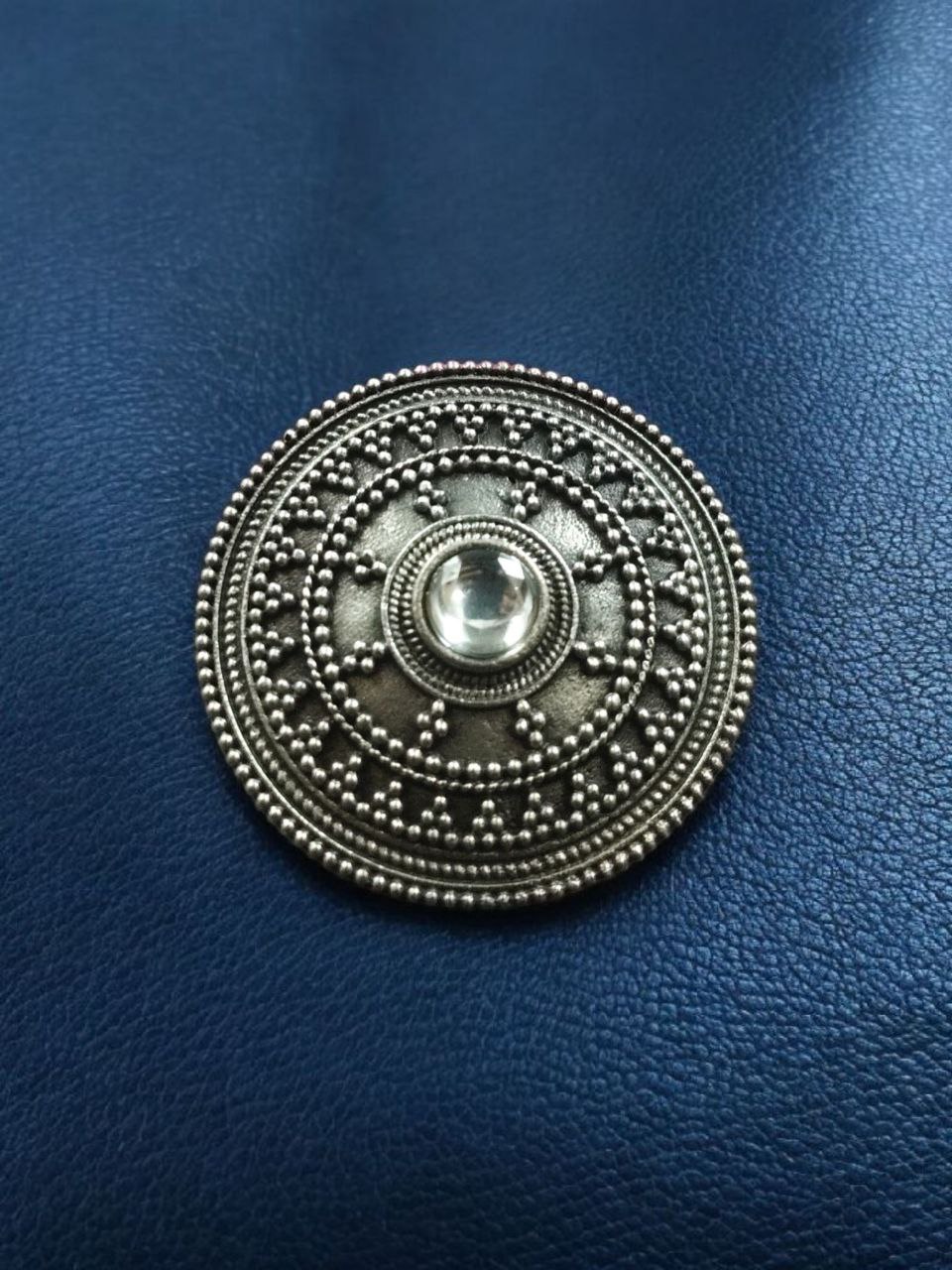 Handcrafted Stone Adjustable Ring | Best Oxidized Silver Replica Ethnic Wear - Image 6