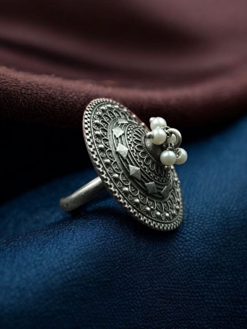 Designer Silver Touch Oxidized Ring | Perfect Gift for Women & Girls - Image 7