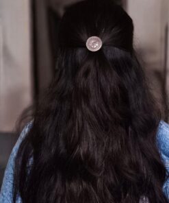 Vintage Style Oxidized Stone Hair Pin | Silver Look Premium Ethnic Juda Stick