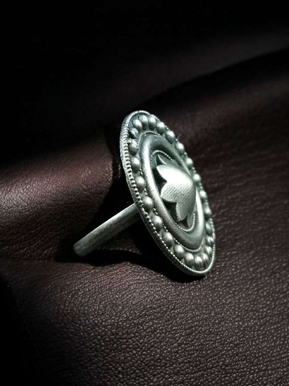 Unique Round Adjustable Ring | Oxidized Silver Jewelry Perfect for Daily Use - Image 5