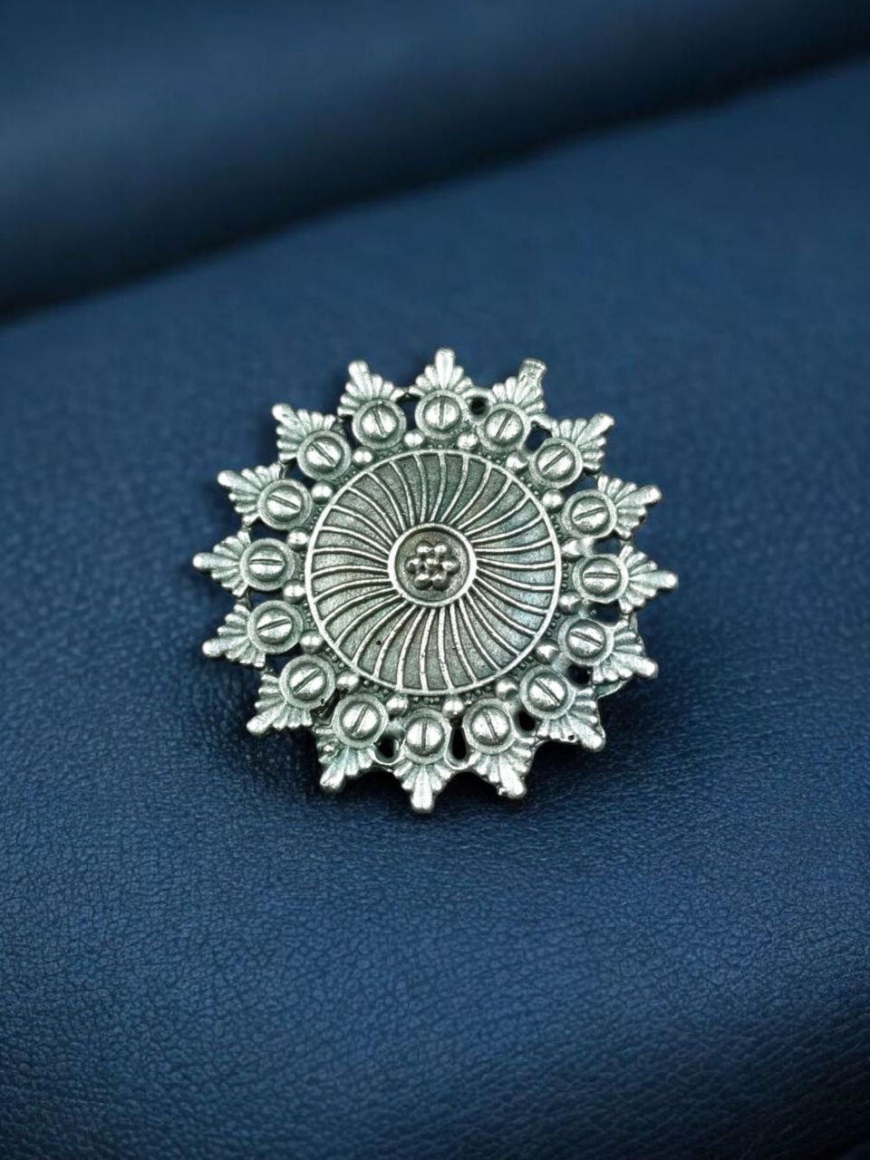 Handcrafted Oxidized Hair Pin | Unique Ethnic Silver Replica Jewelry Design - Image 6