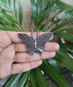 Alternative view of Elegant Butterfly Hair Pin | Oxidized Silver Replica Daily Wear Accessory