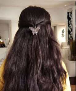 Elegant Butterfly Hair Pin | Oxidized Silver Replica Daily Wear Accessory