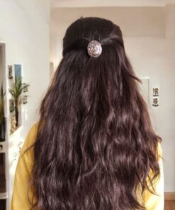 Trendy Oxidized Floral Art Peacock Design Hair Pin | Premium Handmade Silver Replica Trendy Jewelry