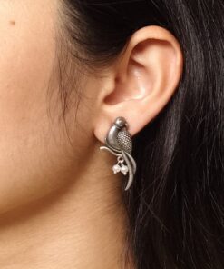 Elegant Parrot Design Brass Earrings: The Perfect Statement Jewelry
