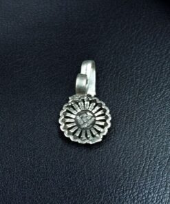 Alternative view of Trendy Round Press Nosepin | Best Oxidized Silver Plated Simple Nose Jewelry for Daily Use