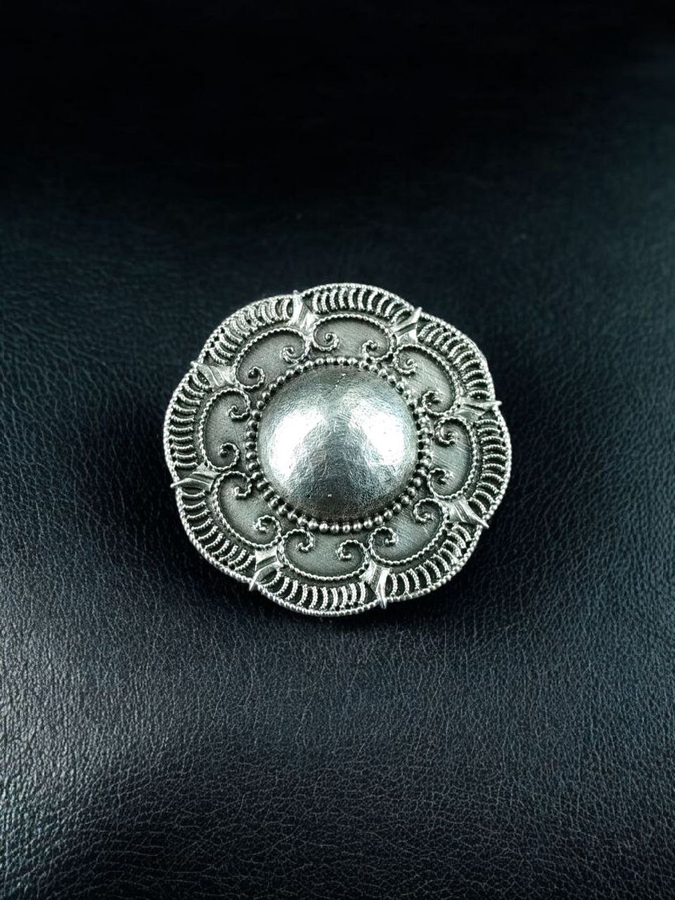 Designer Oxidized Ring | Unique Silver Replica Daily Look Jewelry - Image 3