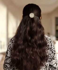 Oxidized Round Hair Pin | Silver Replica Daily Wear Perfect Hair Accessory For Girls