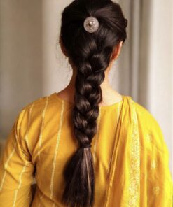 Exclusive Floral Art Hair Pin | Pearl Work Silver Replica Premium Oxidized Jewelry