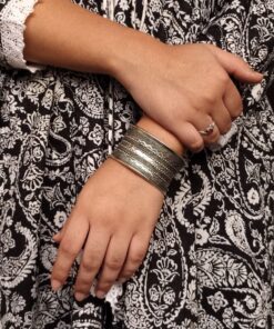 Alternative view of Unique Designer Cuff Bracelet | Silver Plated Fashion Jewelry for Women