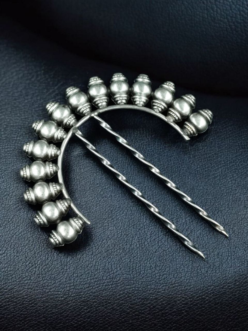 Unique Oxidized Ethnic Juda Pin | Hair Accessory for Daily Wear - Image 2